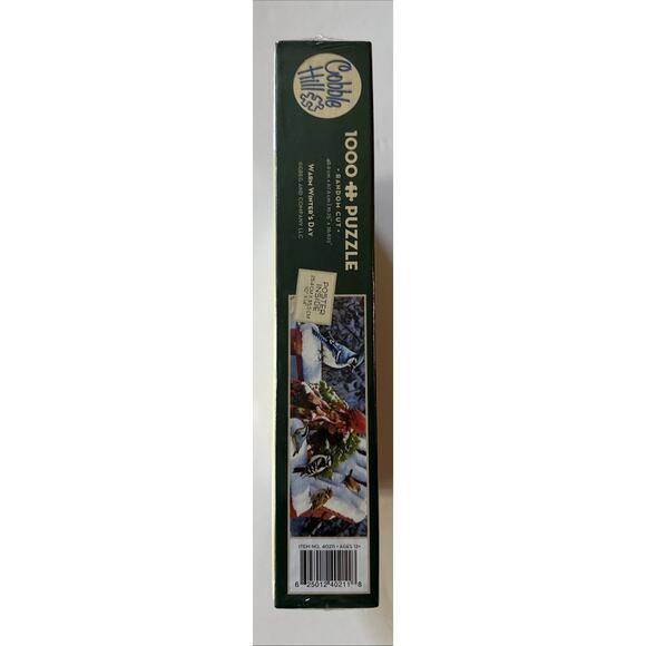 NEW Cobble Hill WARM WINTER'S DAY 1000 piece puzzle birds Christmas Made In USA - Picture 4 of 5